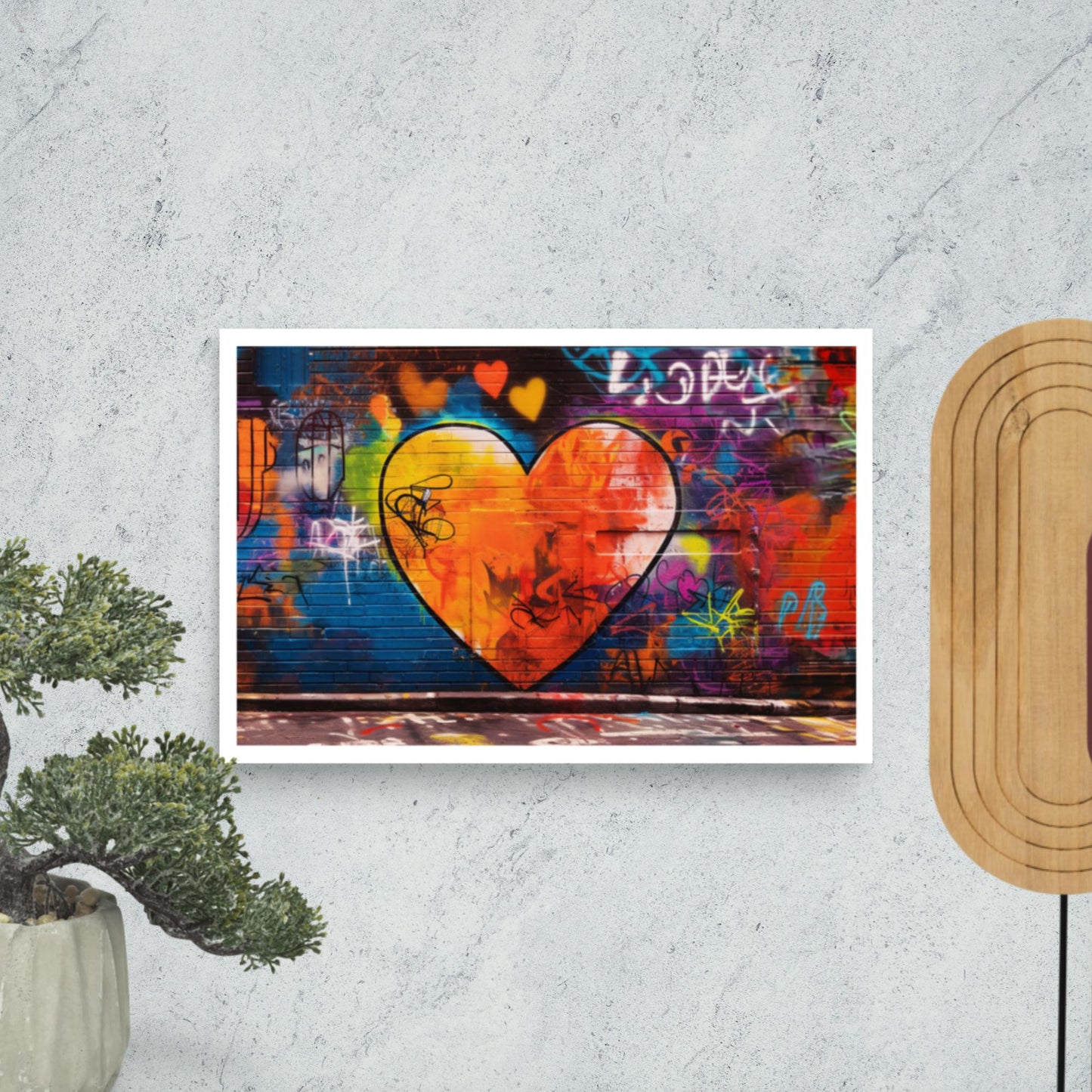 Tableau Coeur Graffiti