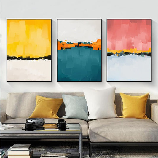 Tableau Coloré Design Abstrait