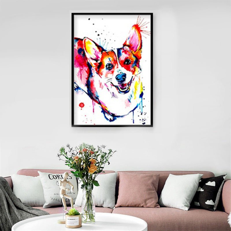Tableau Corgi pop art
