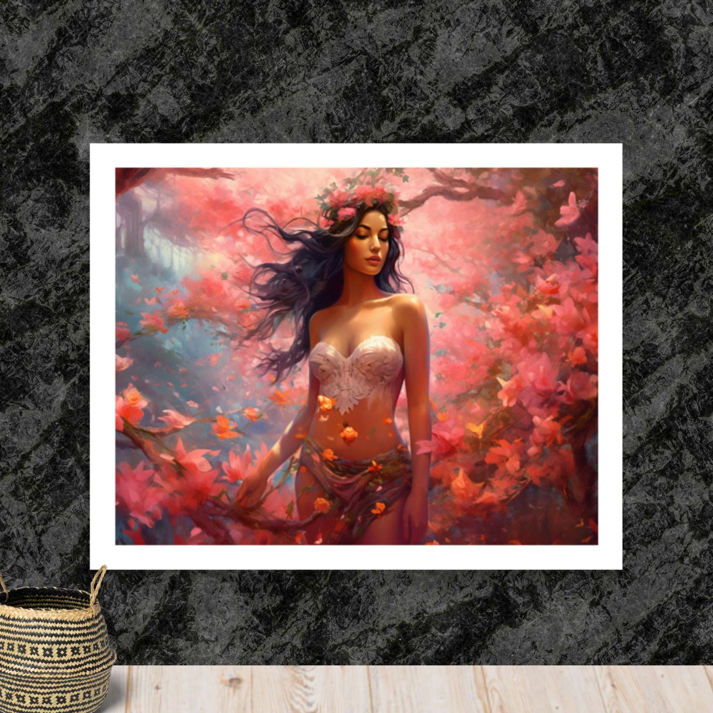 Tableau Corps Femme Fleur