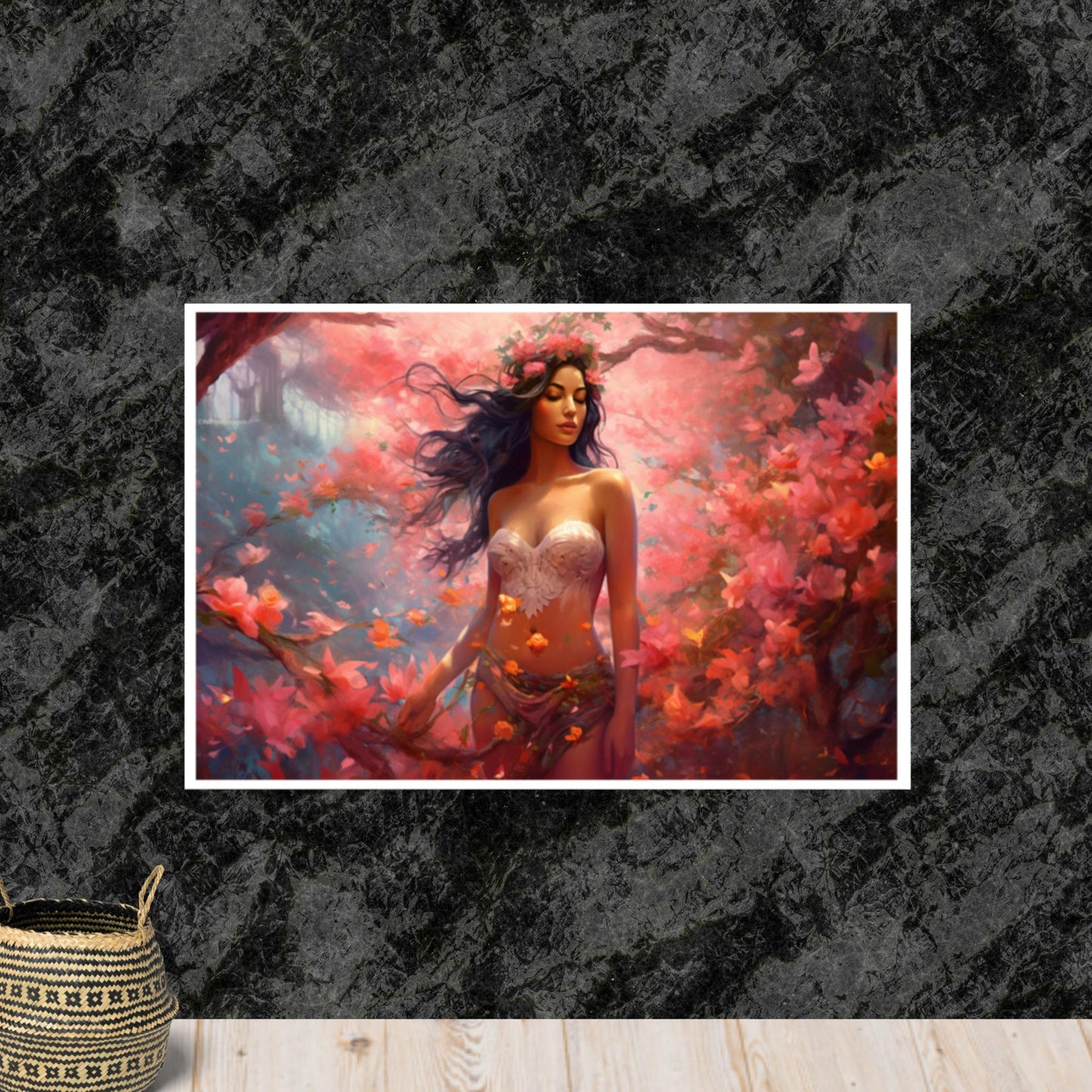 Tableau Corps Femme Fleur