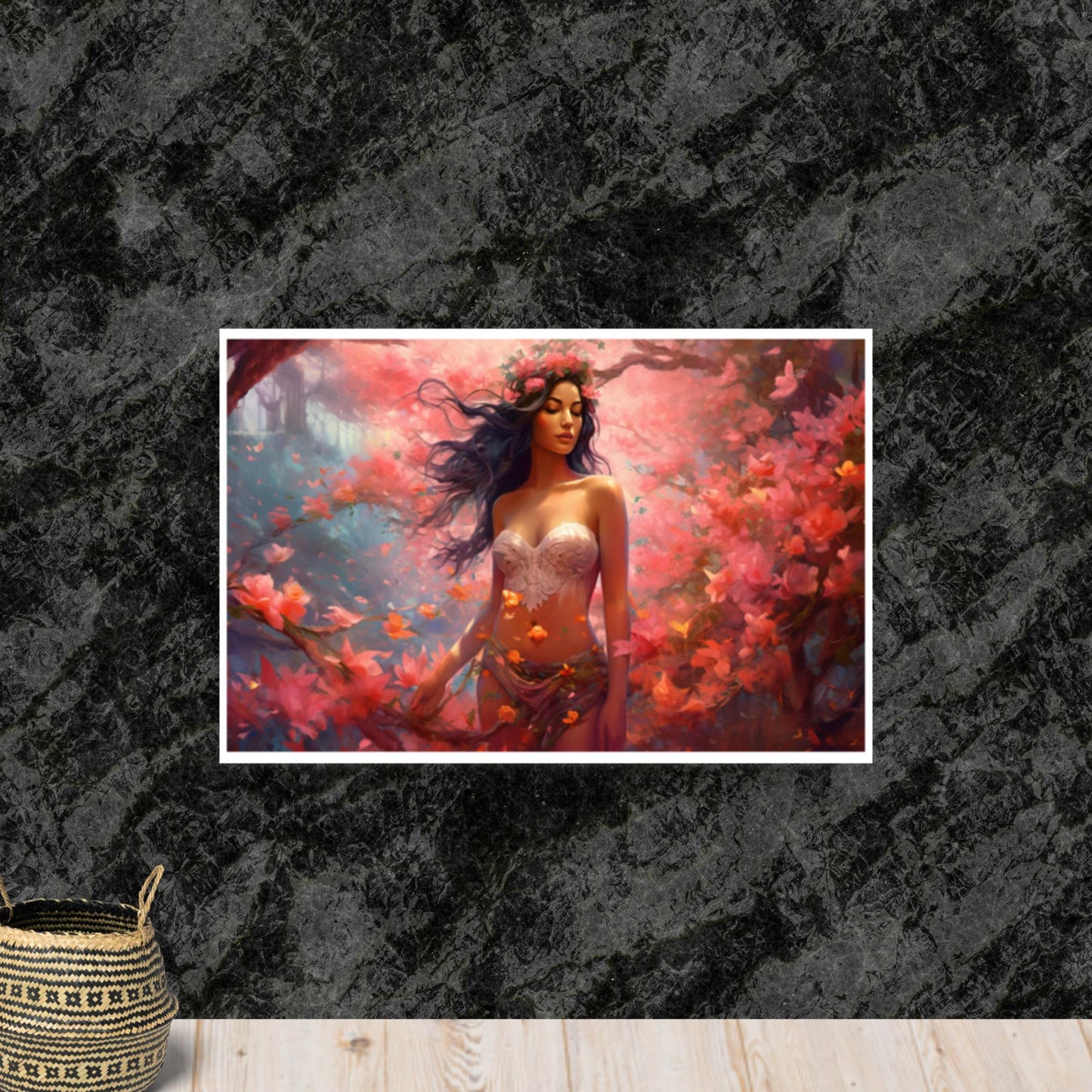 Tableau Corps Femme Fleur