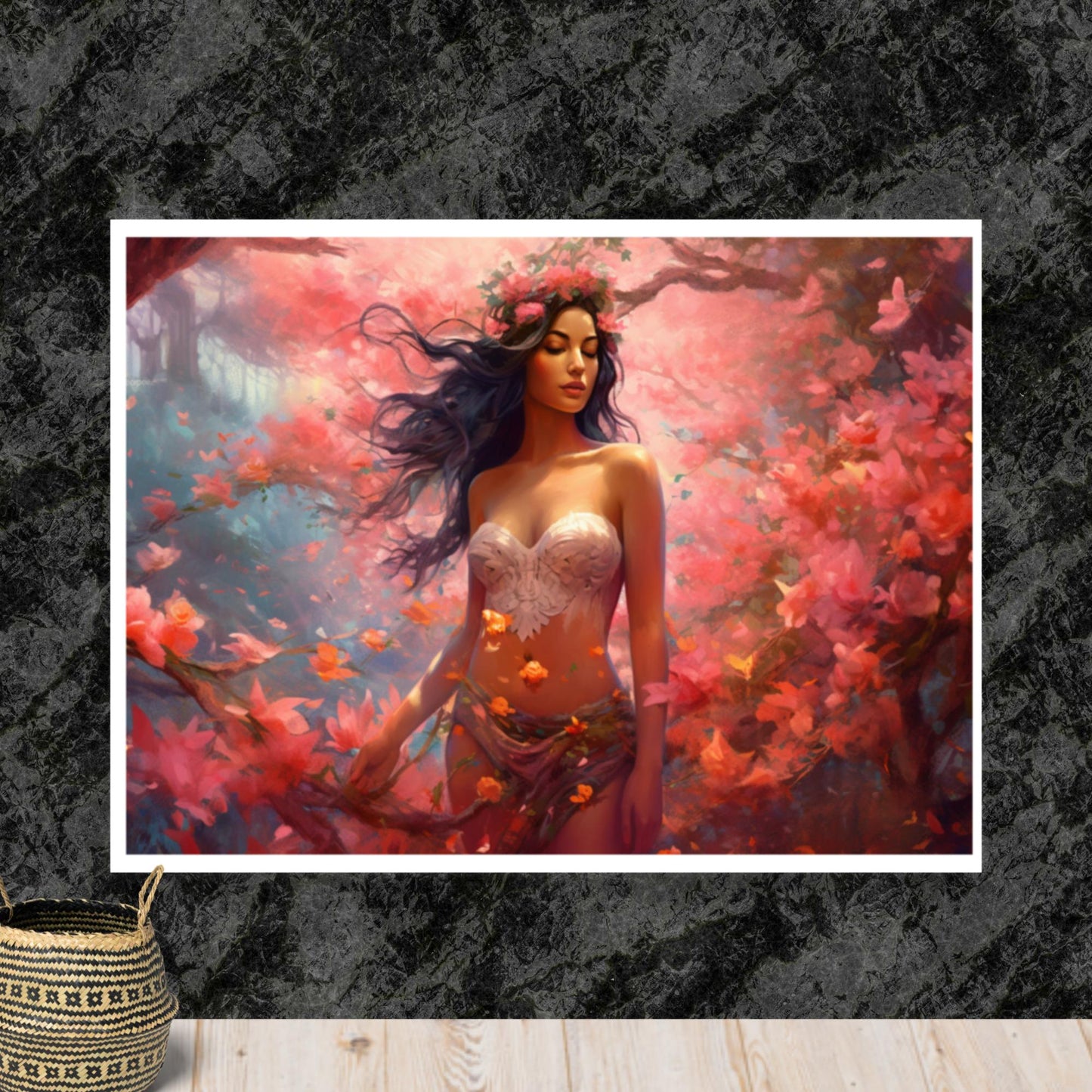 Tableau Corps Femme Fleur