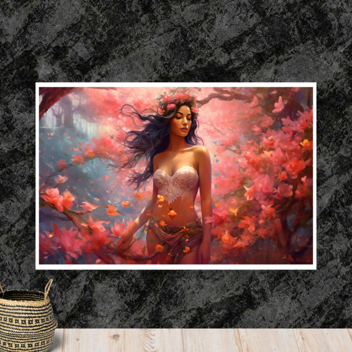 Tableau Corps Femme Fleur