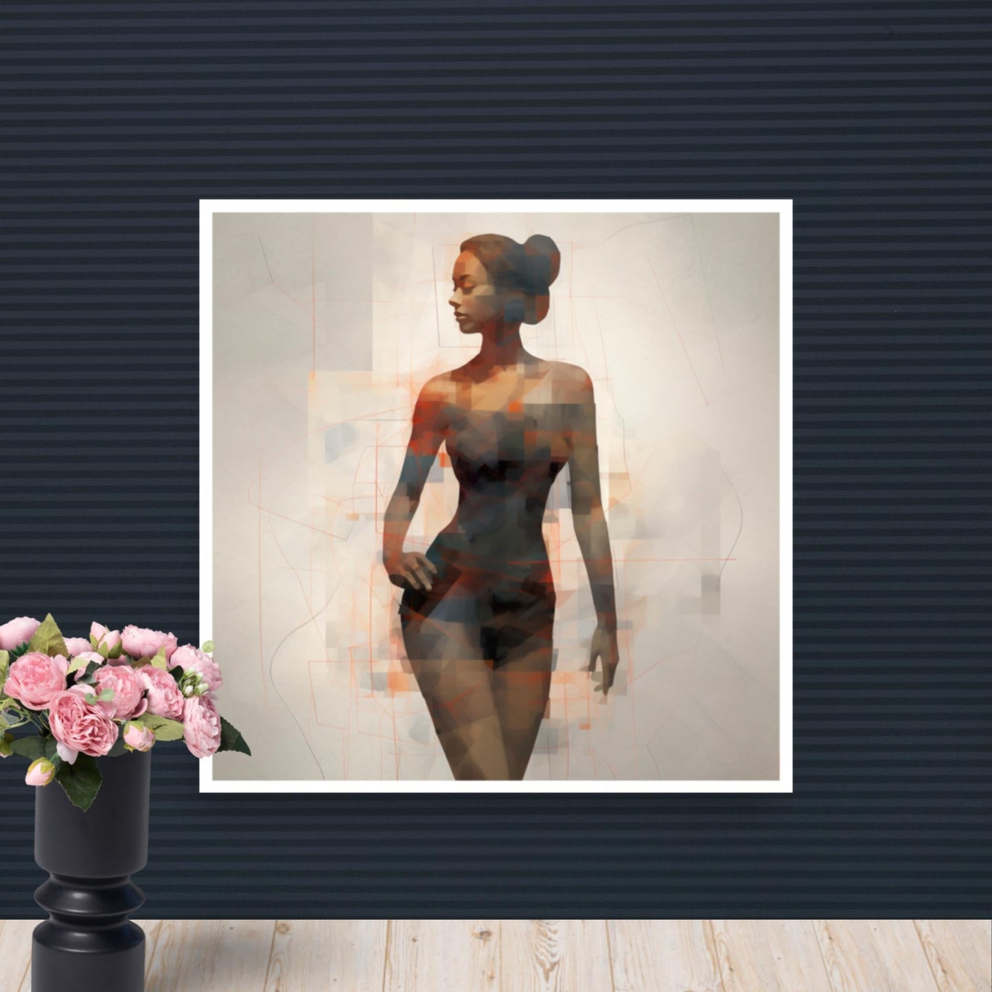 Tableau Corps Femme Fond Blanc