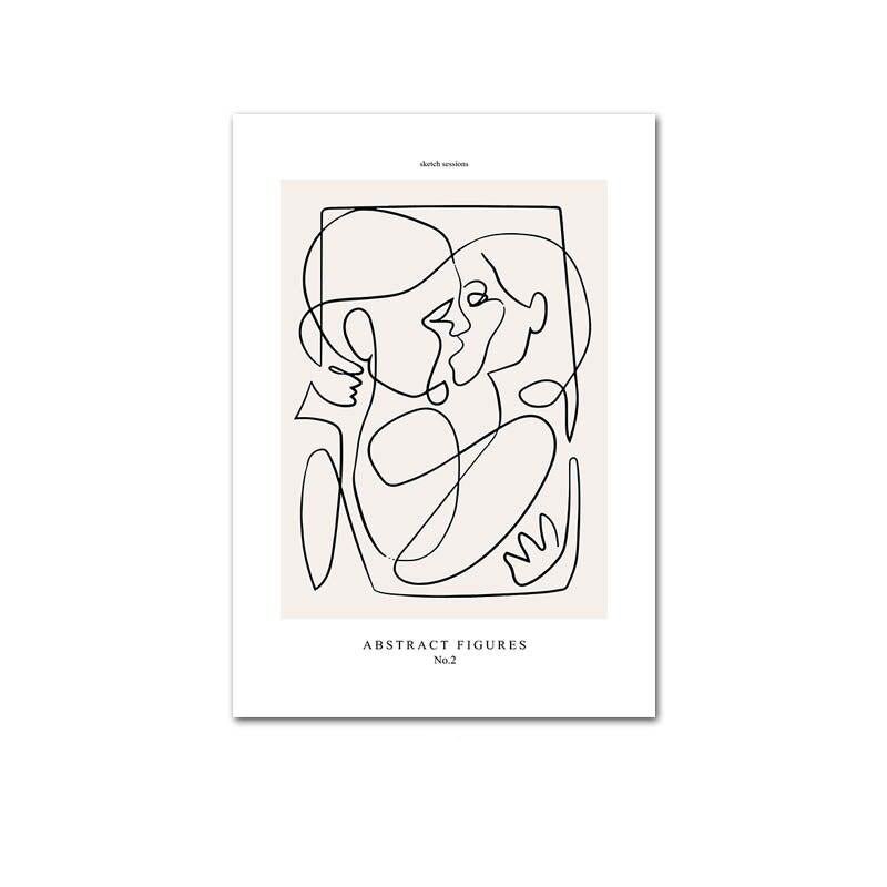 Tableau couple minimaliste