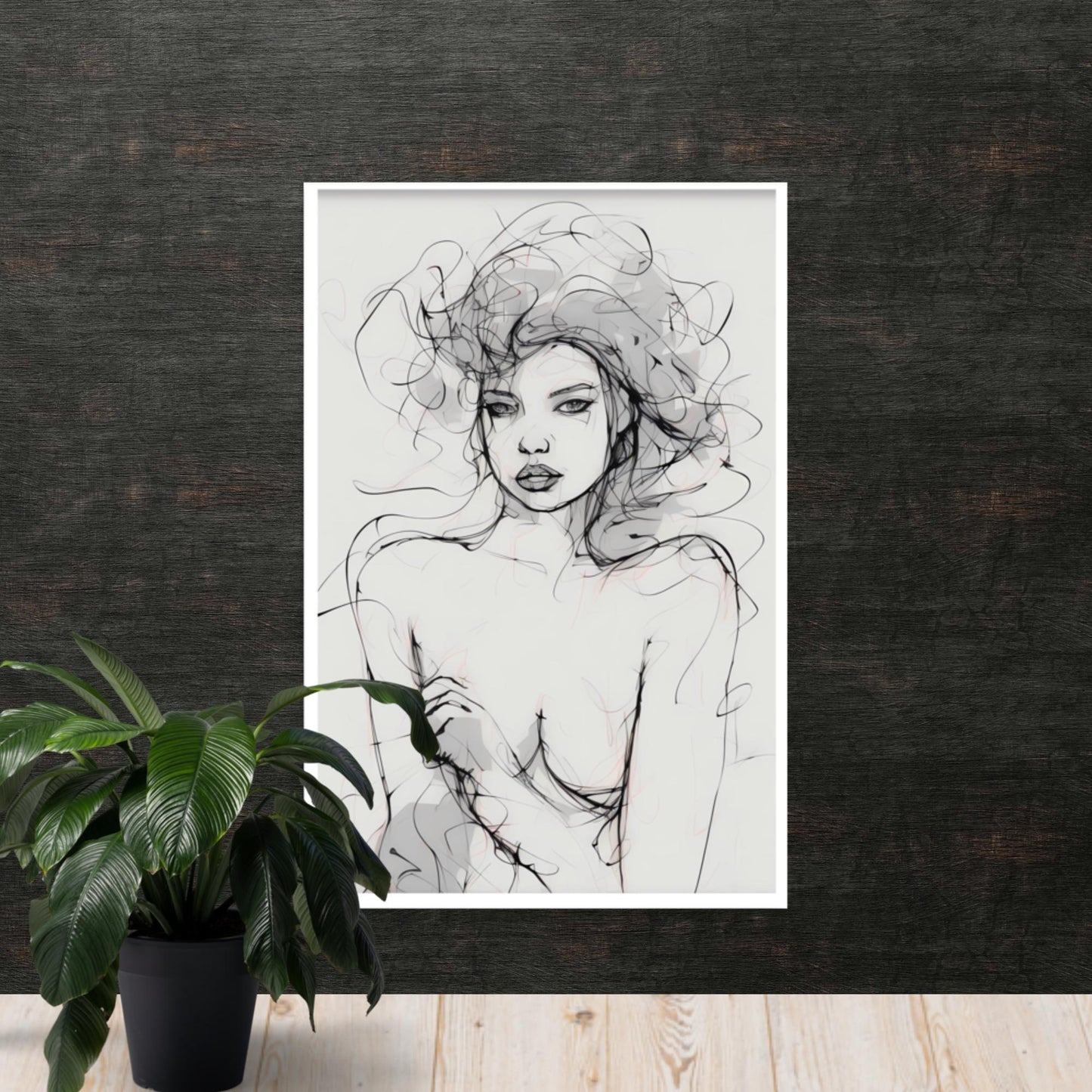 Tableau Dessin Visage Femme