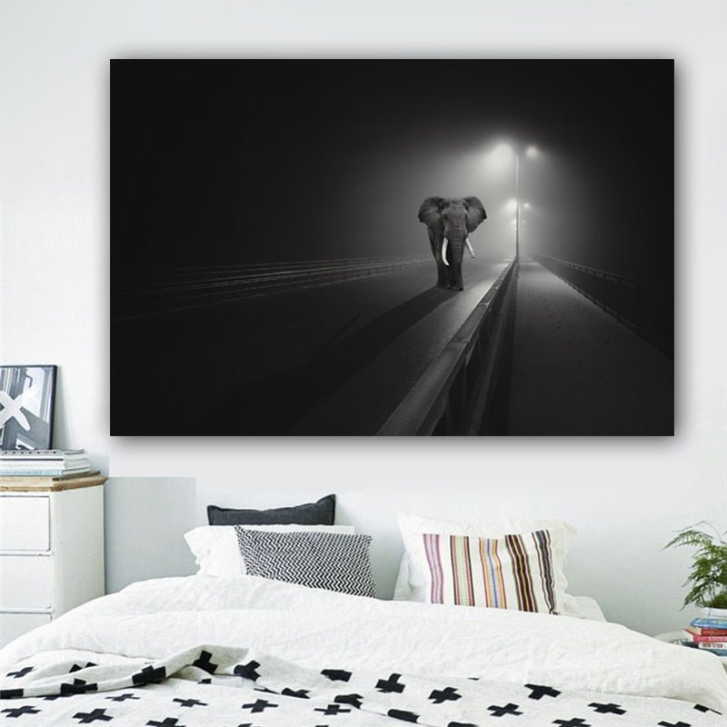 Tableau Eléphant dans la Nuit