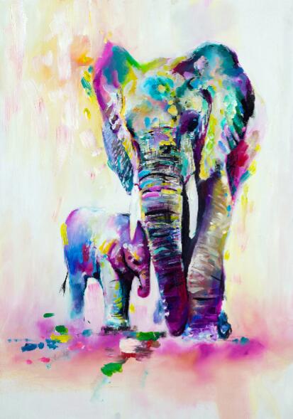 Tableau éléphant pop art sur toile