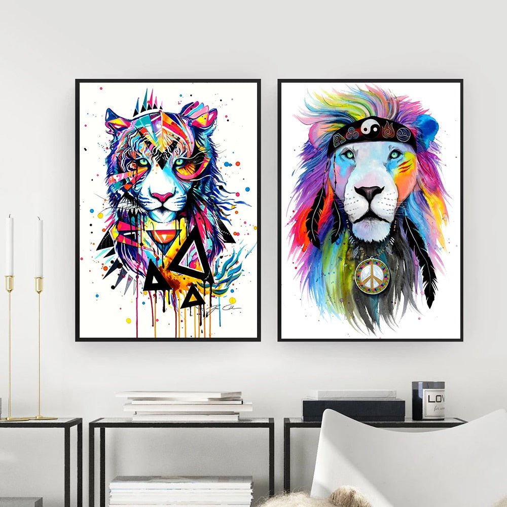 Tableau Félin Pop Art