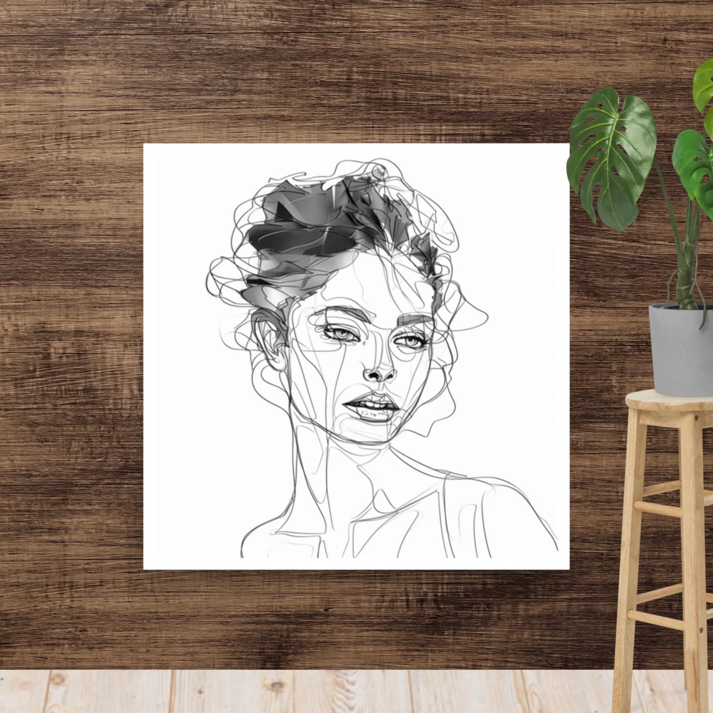 Tableau Femme Ligne Continue