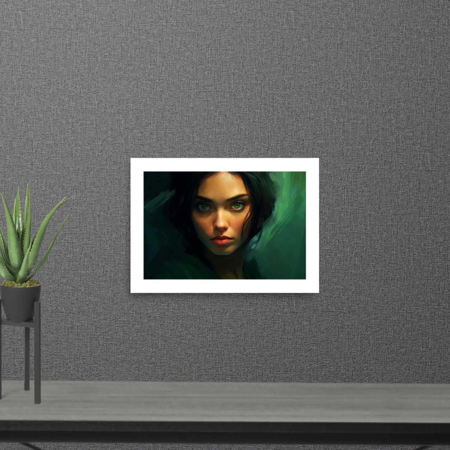 Tableau Femme Yeux Vert