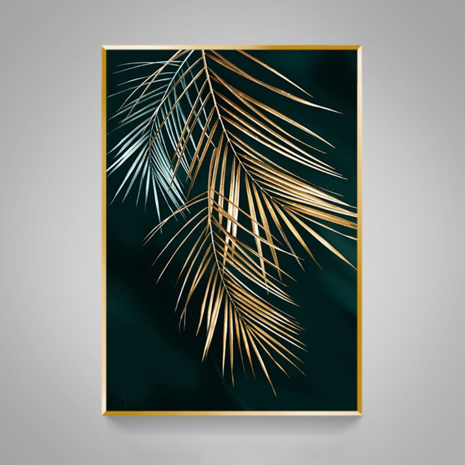 Tableau Feuille d'Or Abstrait