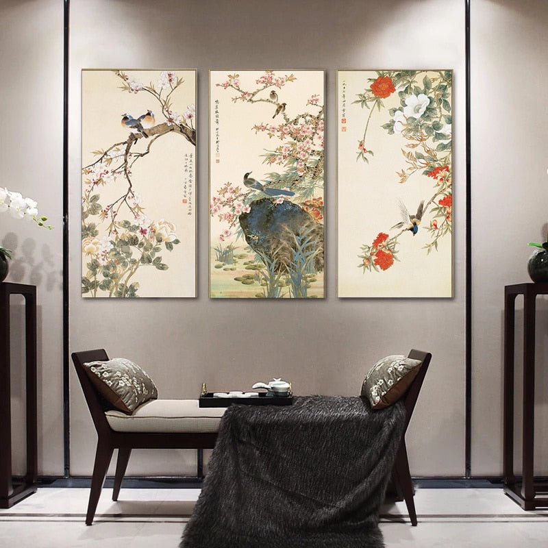 Tableau Fleur Chinois