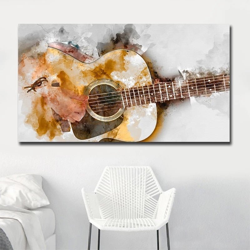 Tableau Guitare Abstrait