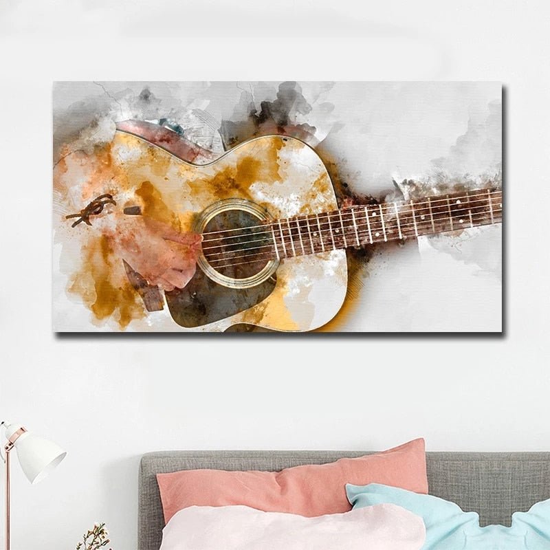 Tableau Guitare Abstrait