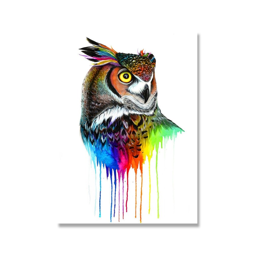 Tableau Hibou Coloré