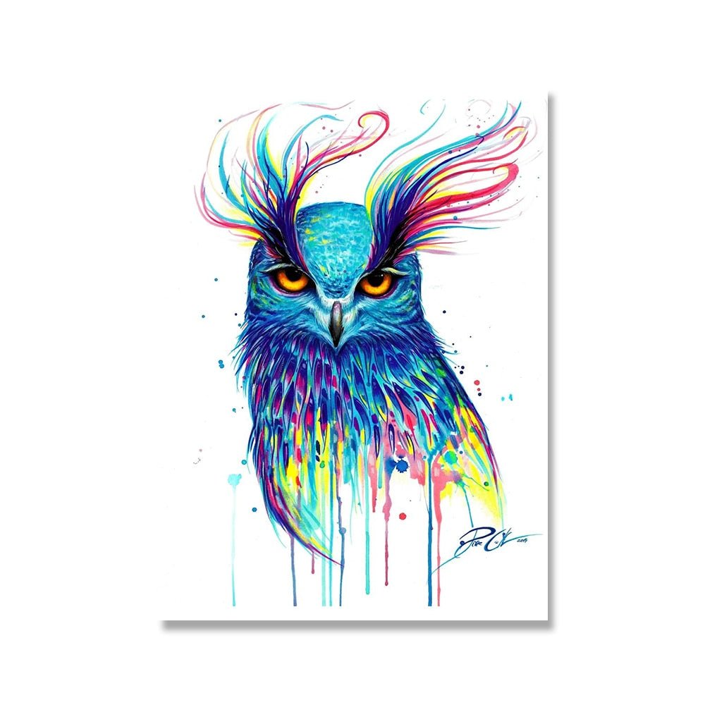 Tableau Hibou Coloré