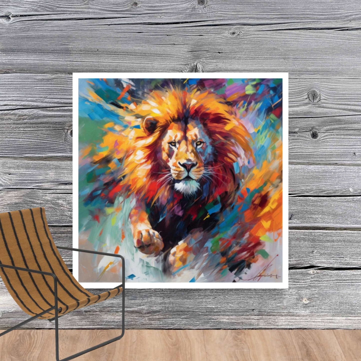 Tableau Lion Action