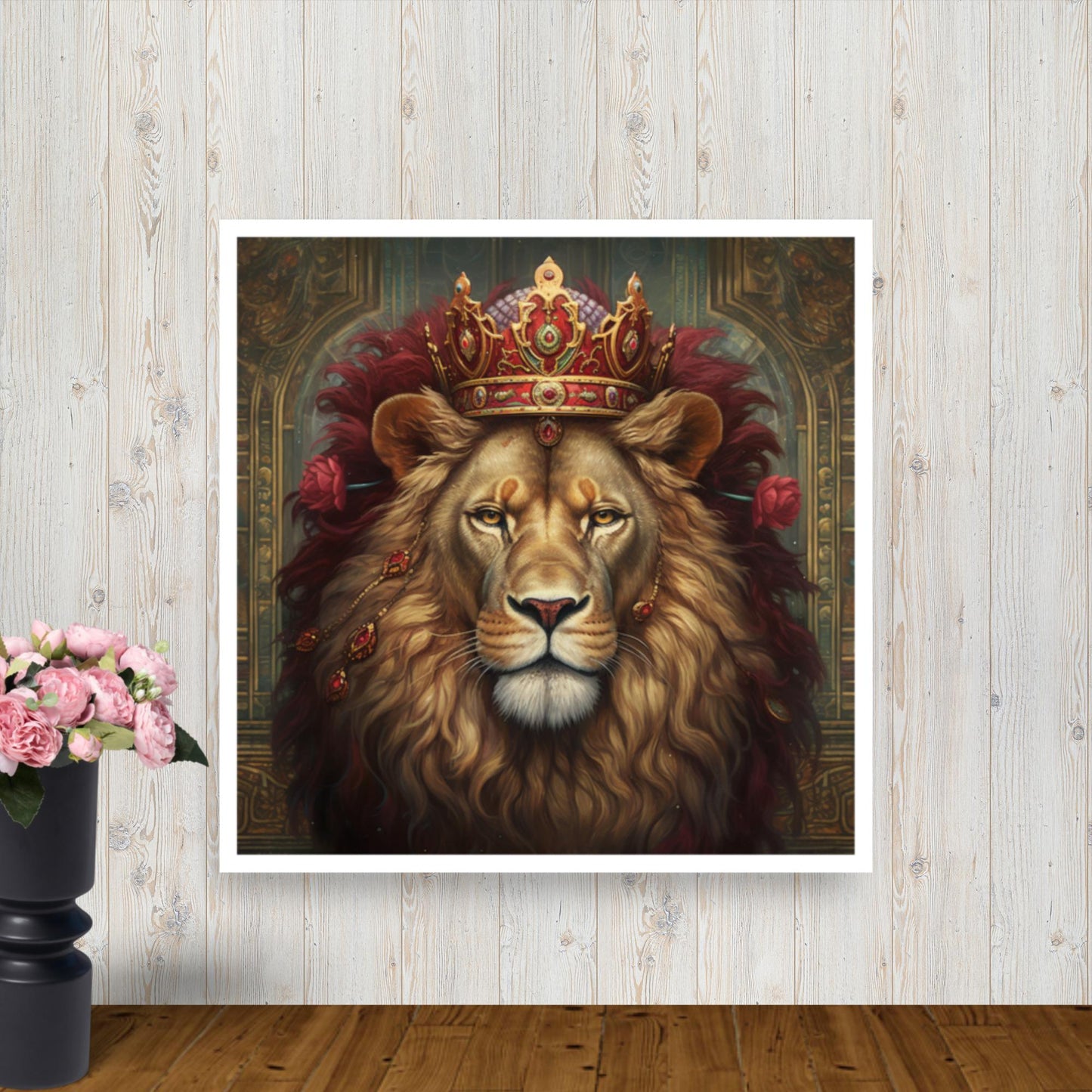 Tableau Lion Couronne
