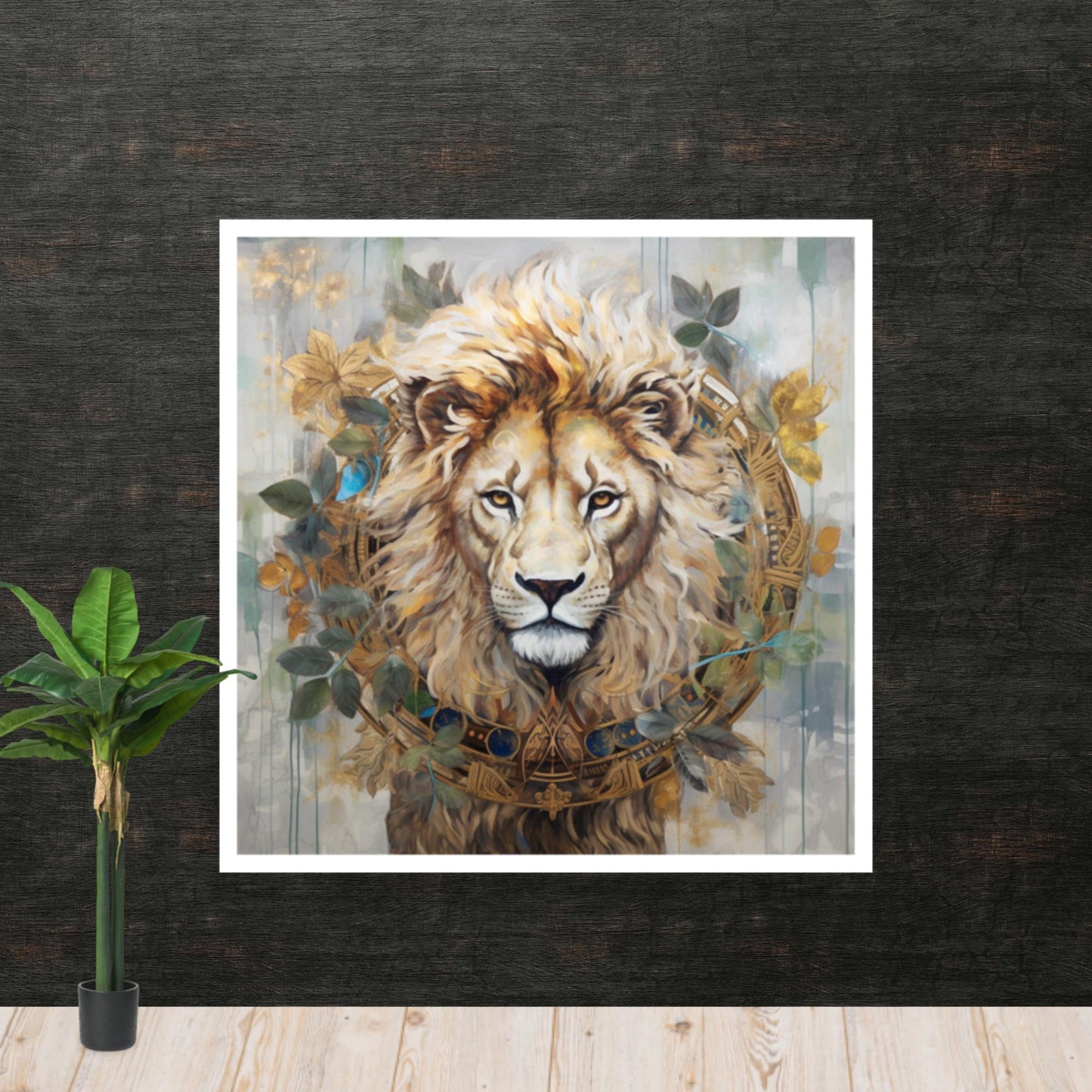 Tableau Lion Doré