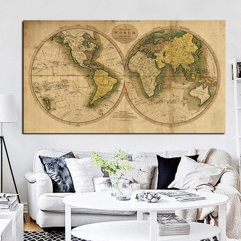Tableau Mappemonde Ancien