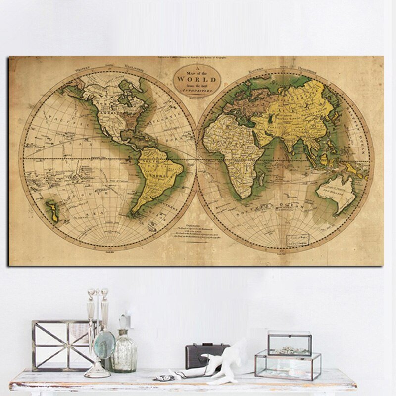 Tableau Mappemonde Ancien