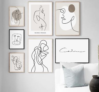 Tableau Moderne Corps Ligne