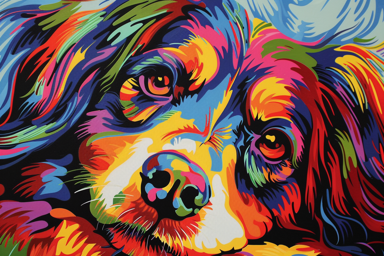 Tableau Deco Chien Pop Art