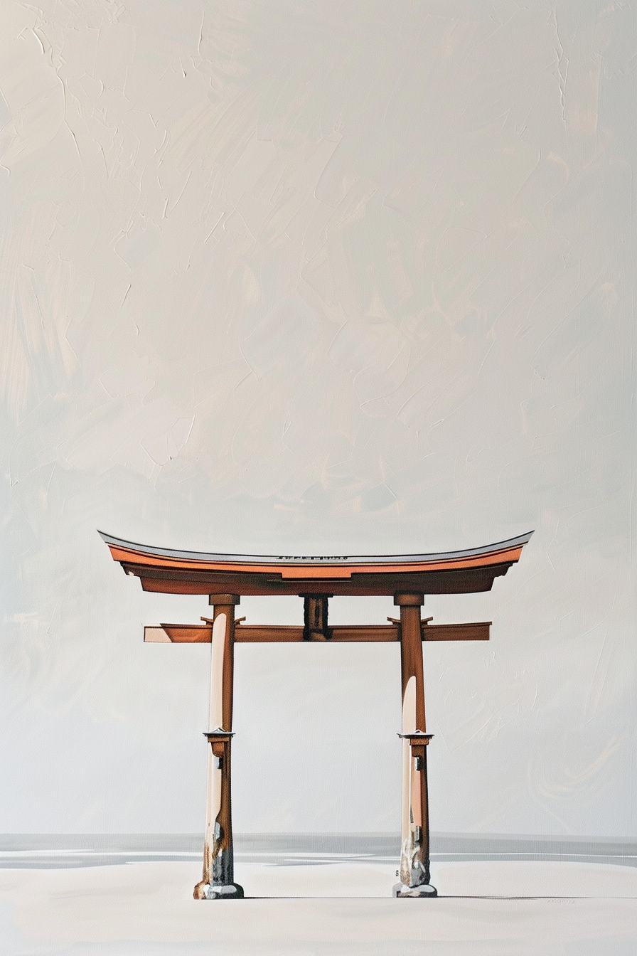 Tableau Japonais Porte Torii