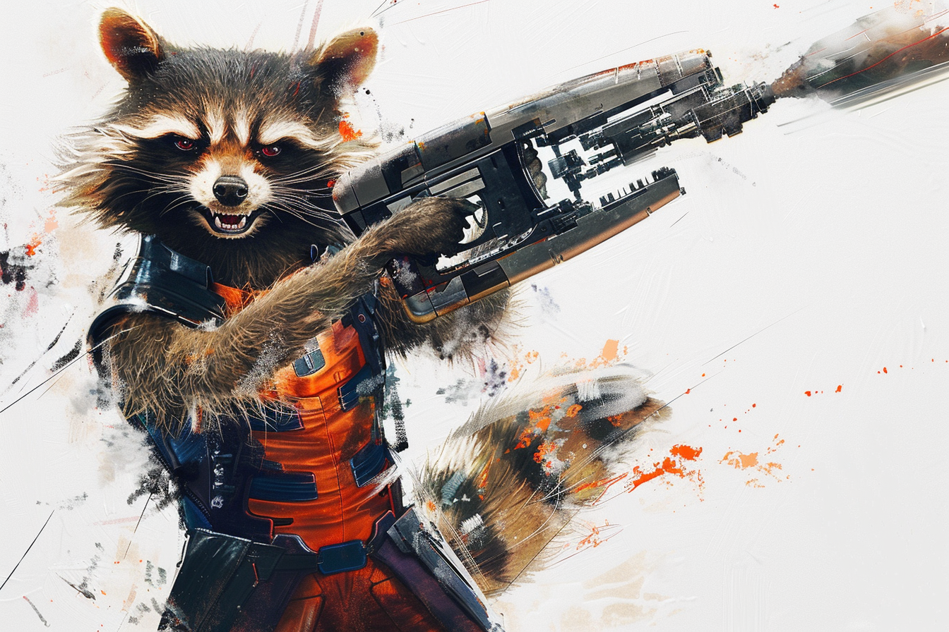 Tableau Rocket Raccoon des gardiens de la galaxie – Marvel