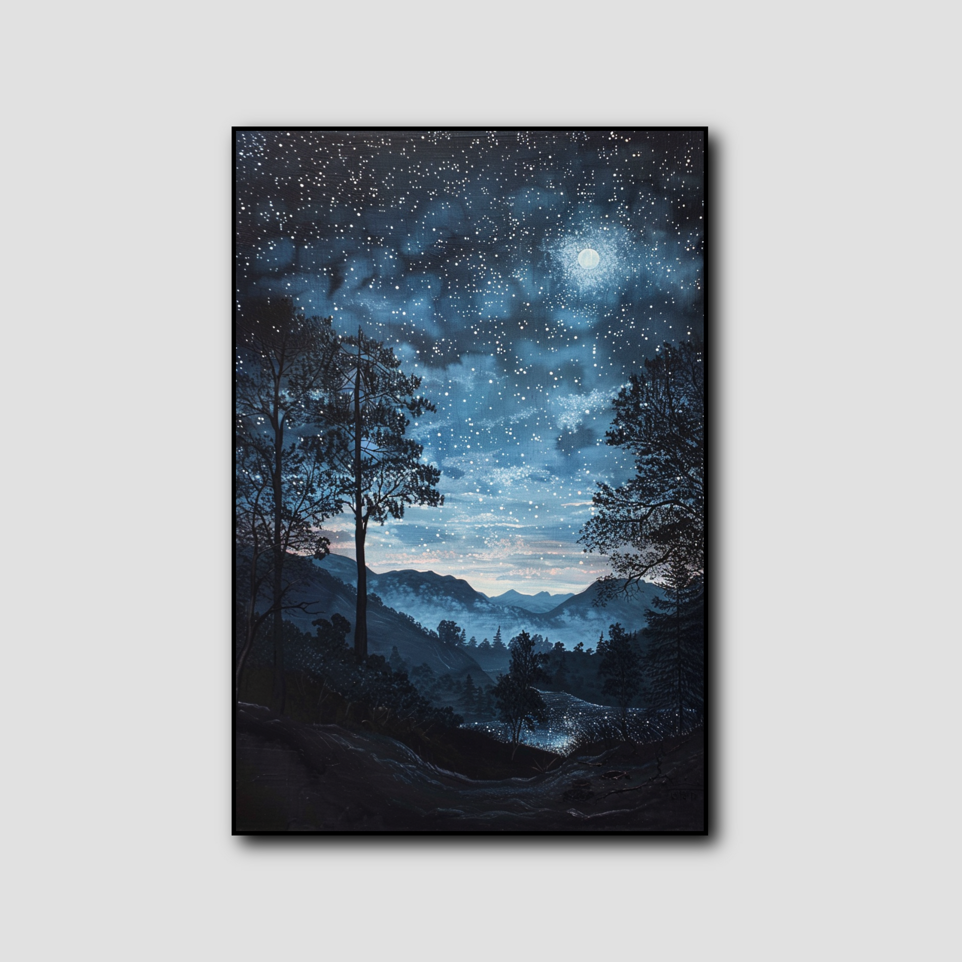 Tableau Paysage Nocturne