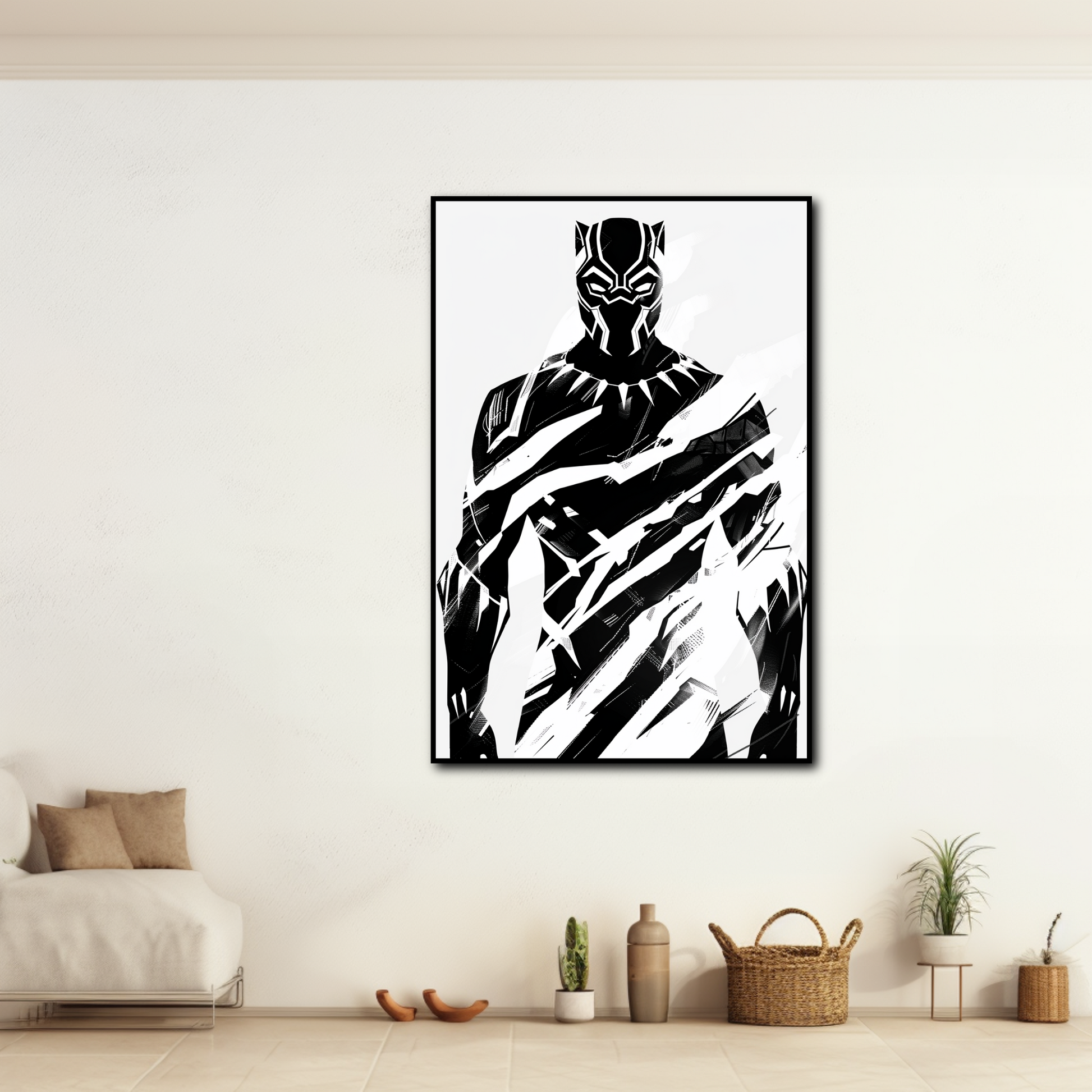 Tableau déco Black Panther minimaliste