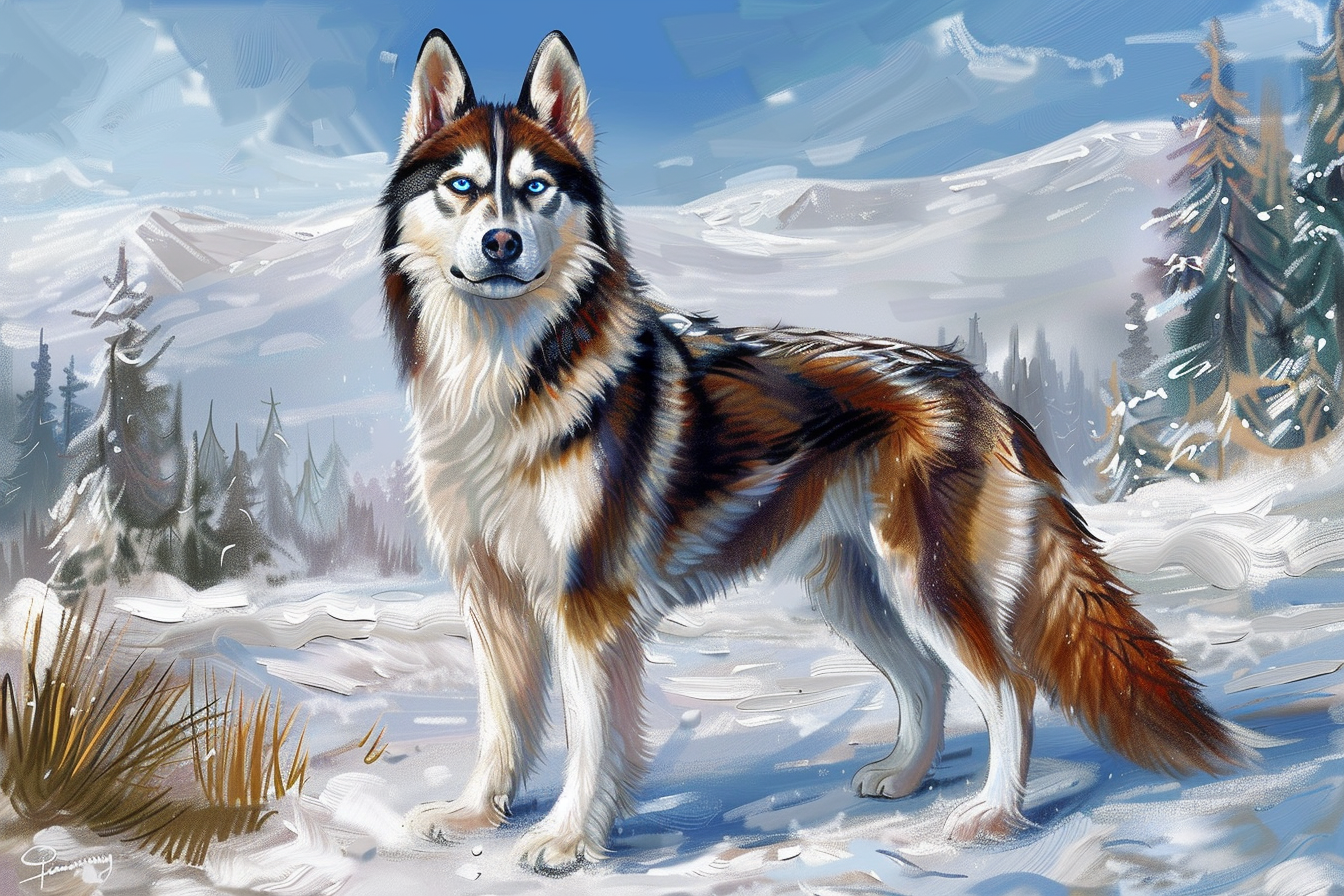 Tableau Husky Sibérien