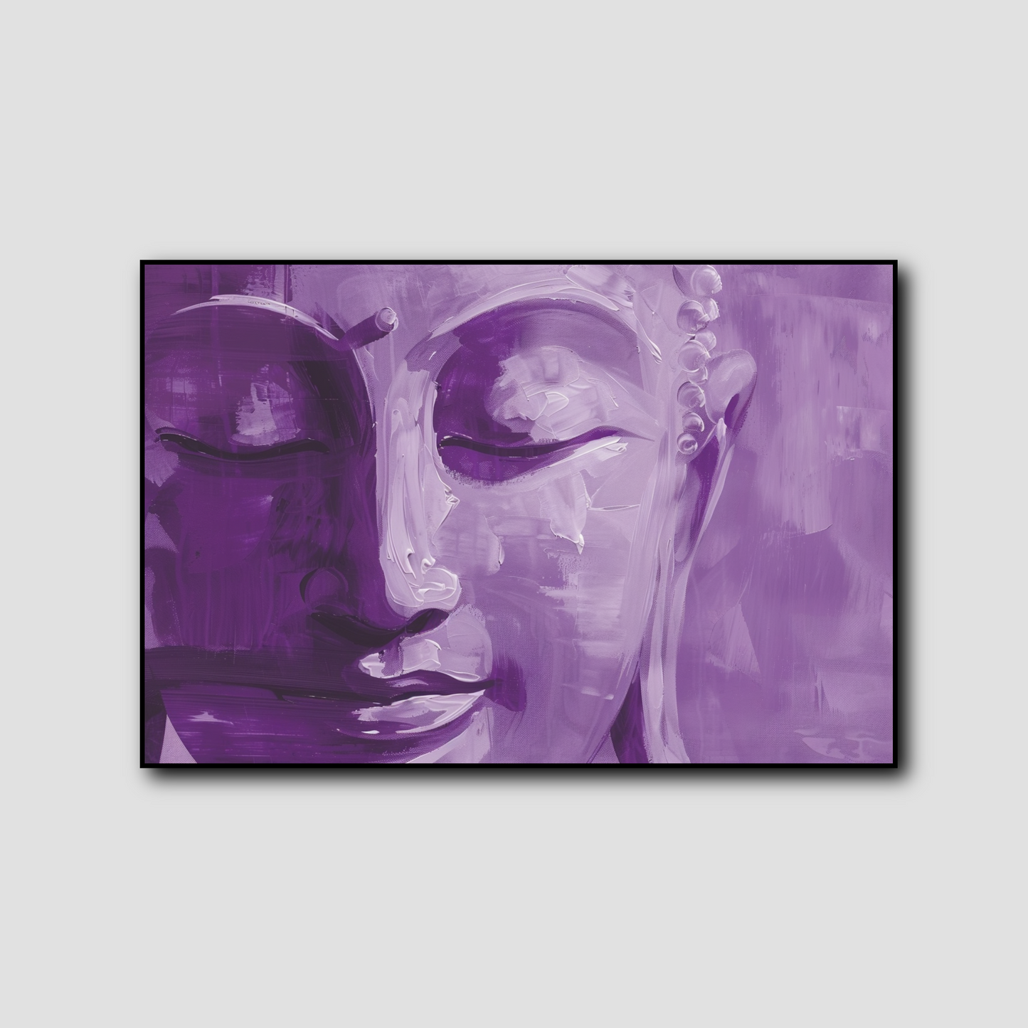 Tableau Visage Bouddha Violet