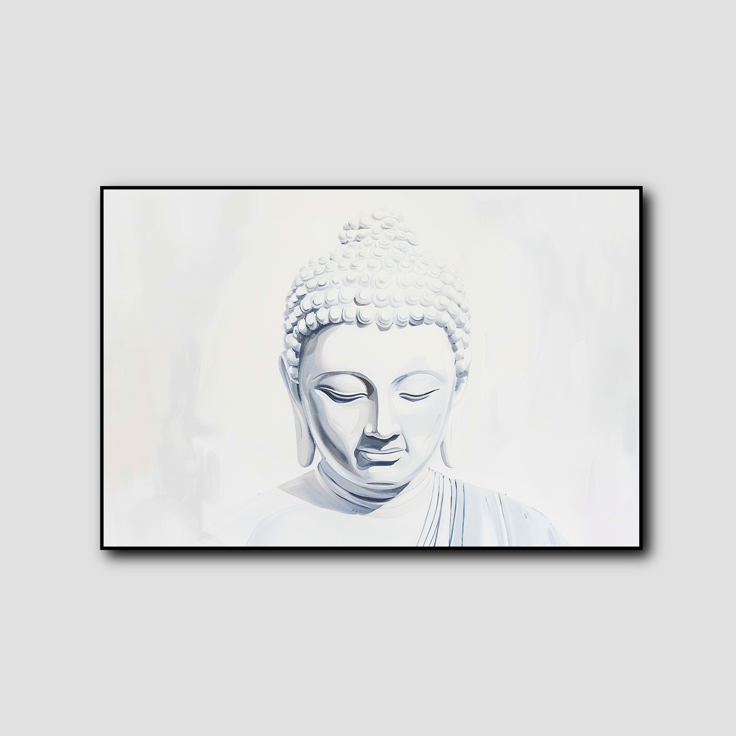 Tableau Bouddha Blanc