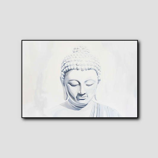 Tableau Bouddha Blanc