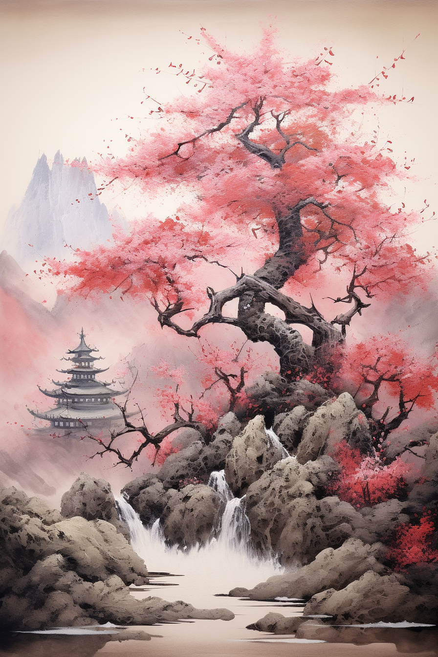 Tableau Arbre Cerisier Japonais