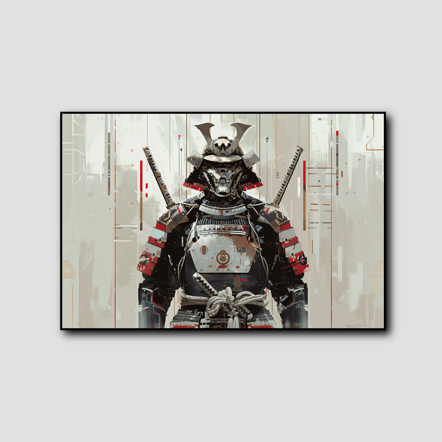 Tableau Japonais Samouraï Cyborg