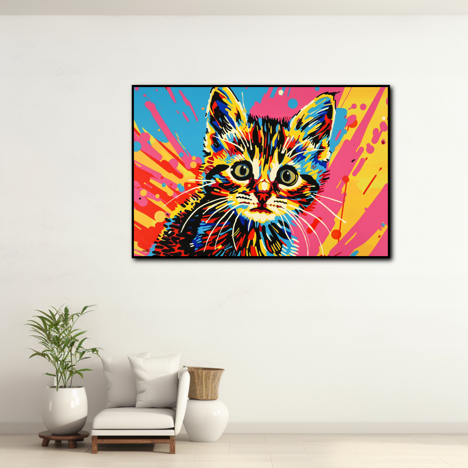 Peinture Chaton Pop Art