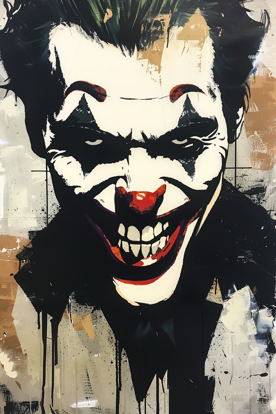 Tableau Joker street-art pochoir