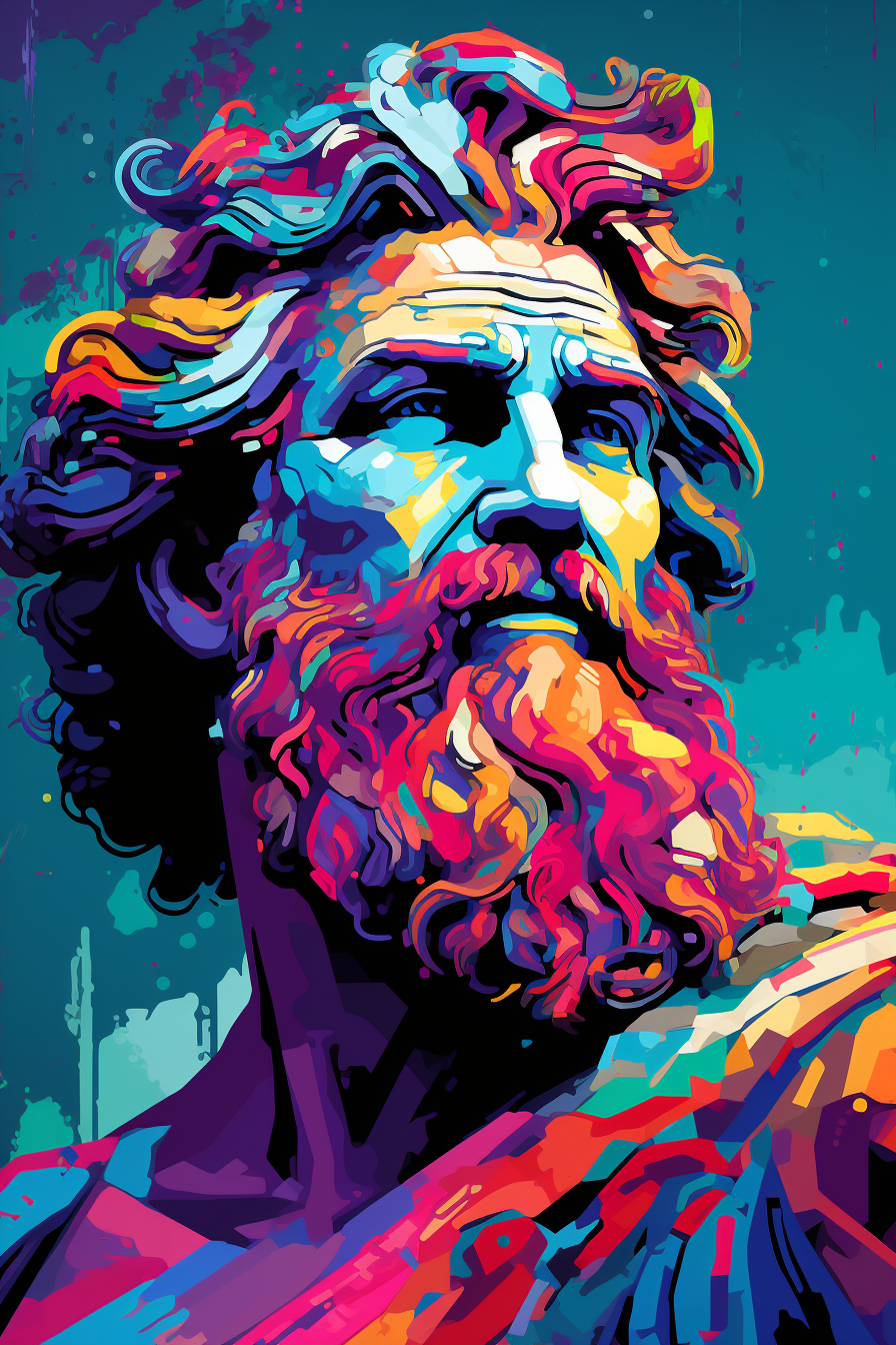 Tableau Pop Art Zeus