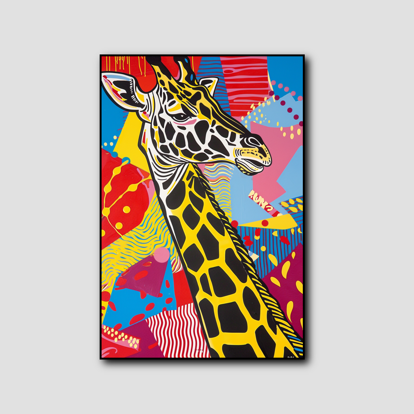 Tableau Girafe Pop Art