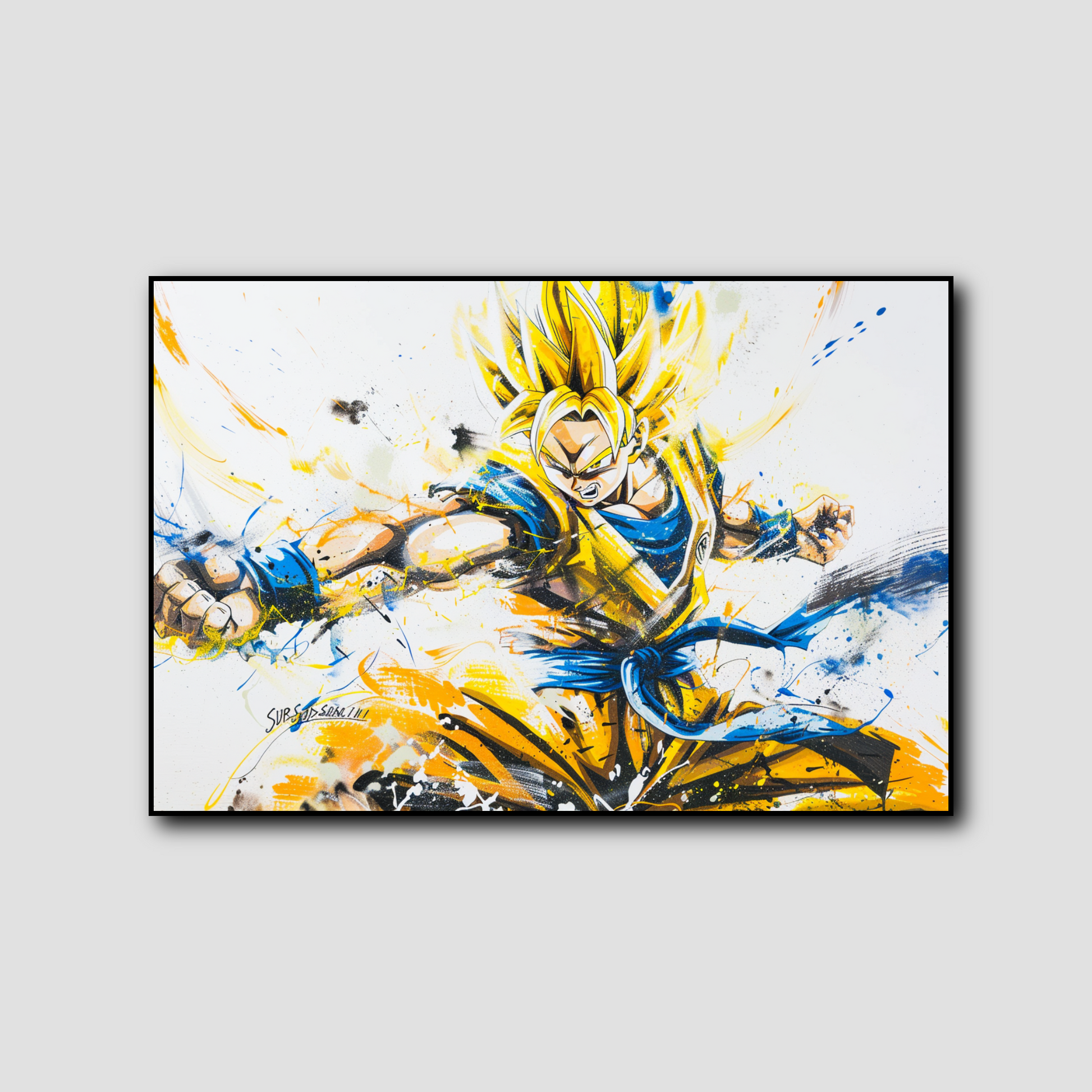 Tableau Son Goku Dragon Ball Z Street-art