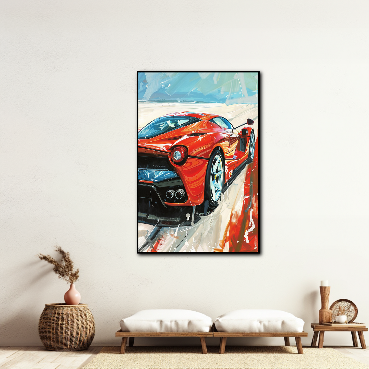 Tableau Voiture de Sport Rouge