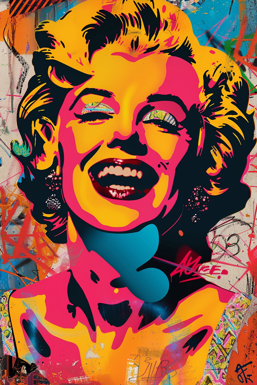 Tableau Street Art Marylin Monroe ICON