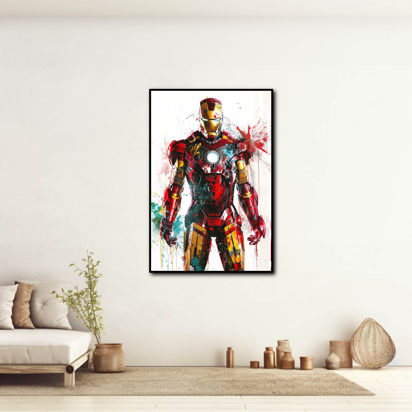 Tableau déco Iron Man peinture street art graffiti