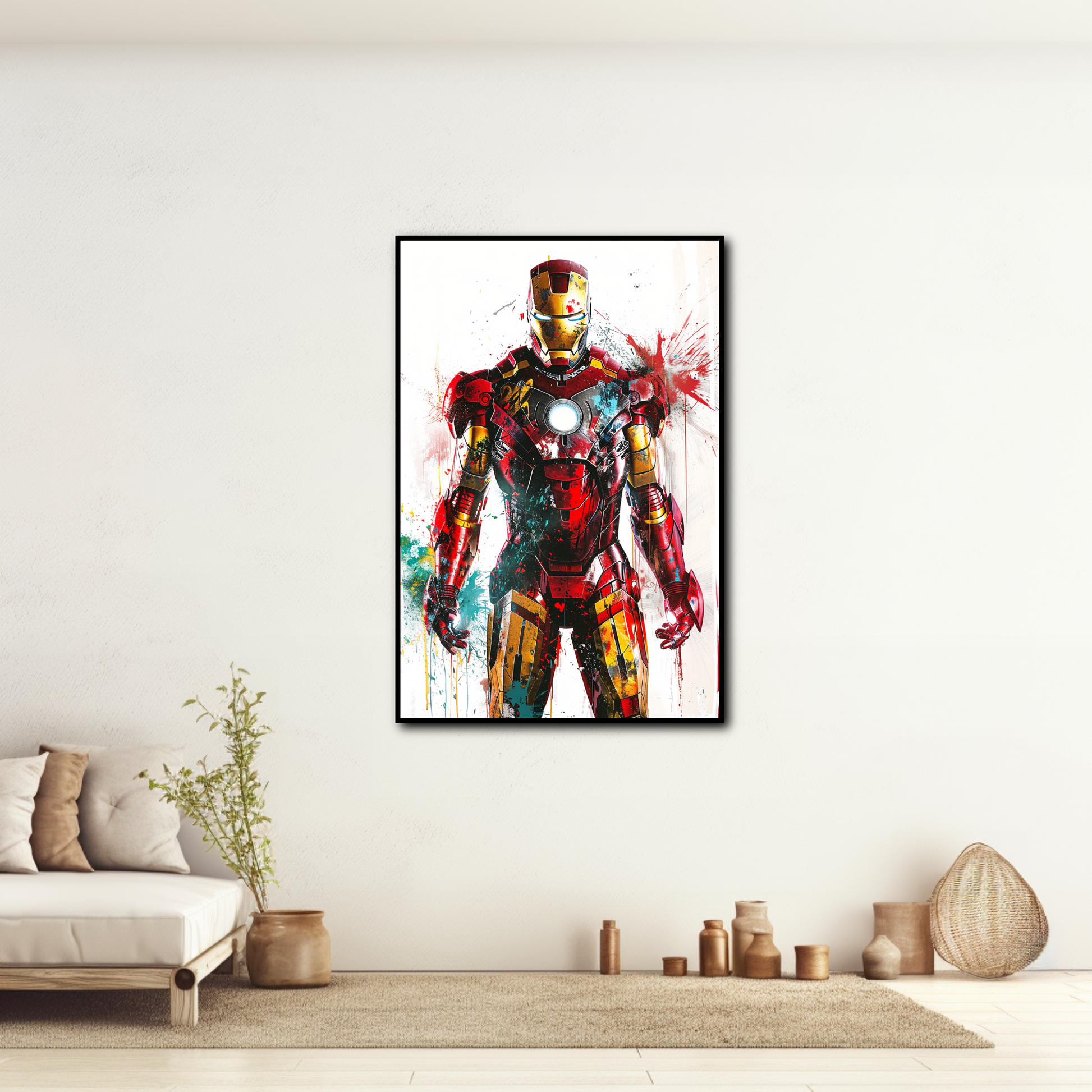 Tableau déco Iron Man peinture street art graffiti