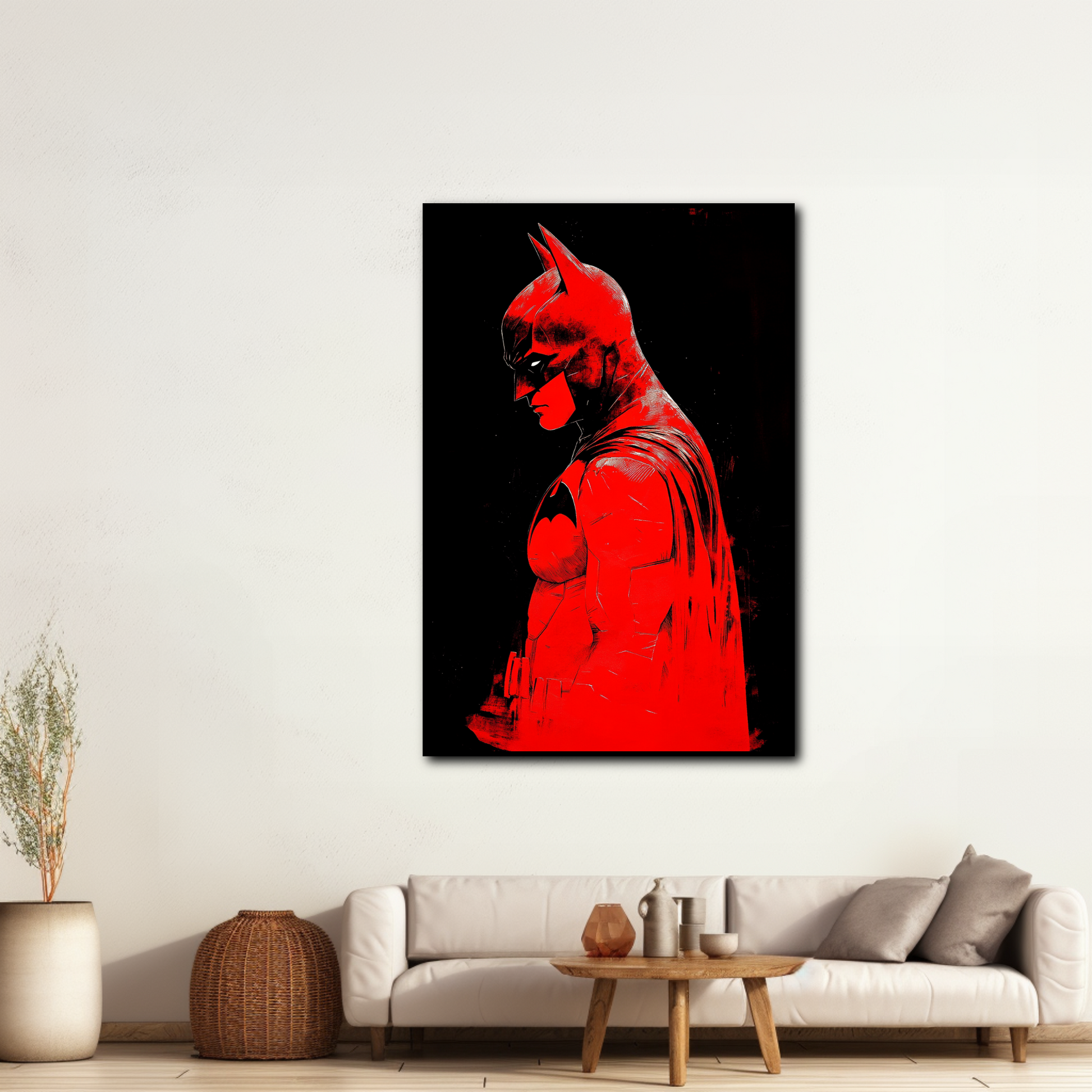 Tableau déco Batman illustration rouge