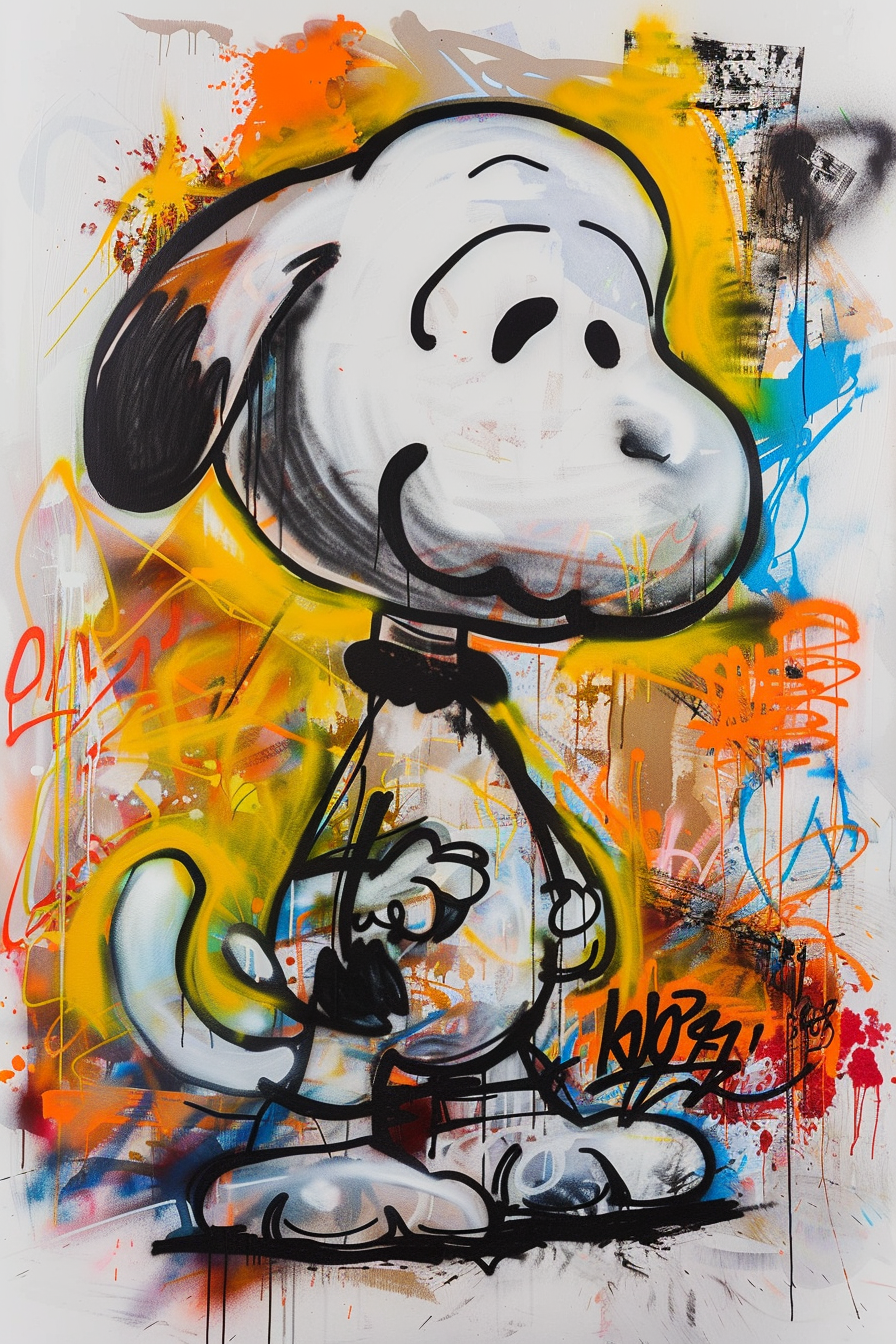 Tableau Street Art Snoopy